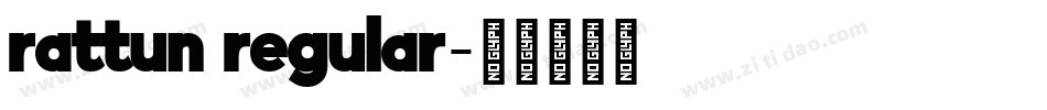 rattun regular字体转换
